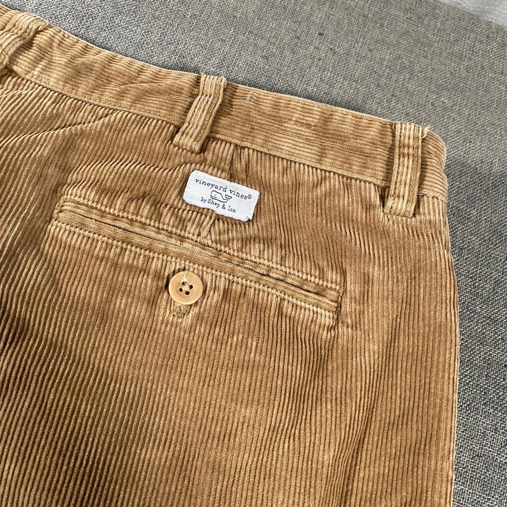 Vineyard Vines Corduroy Pants Mens 38x30 Tan Straight Leg Casual Preppy